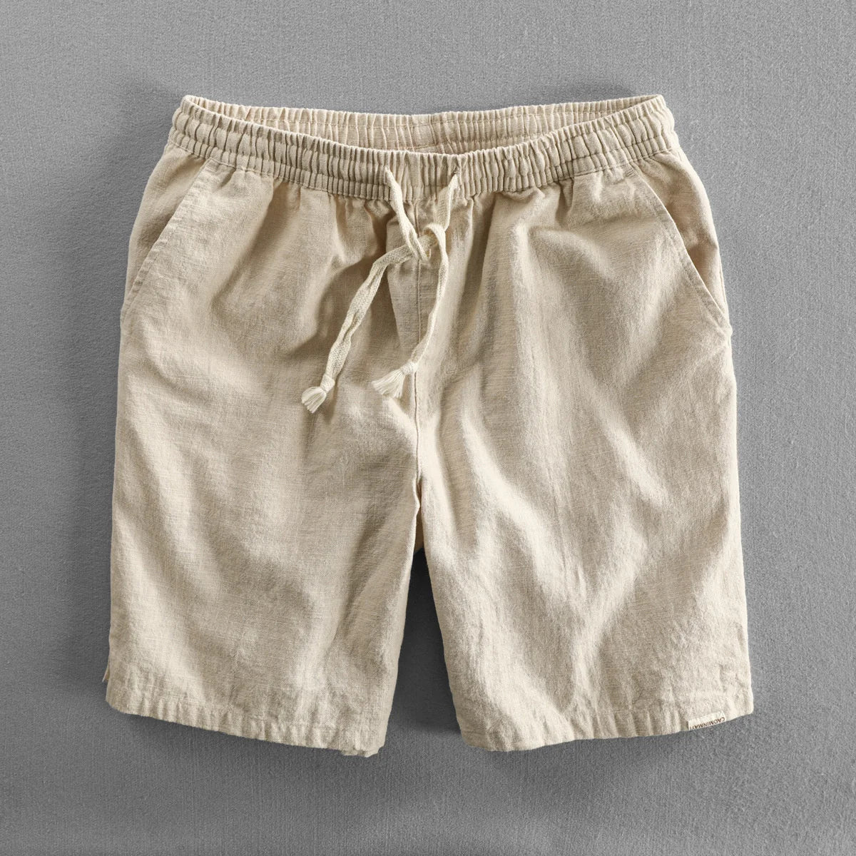 Elodie Cotton Linen Viscose Blend Drawstring Shorts