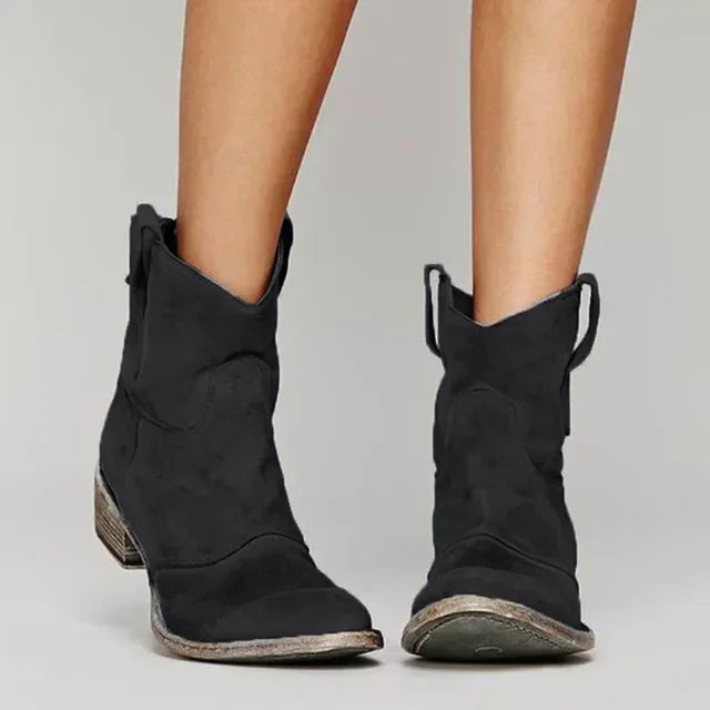 Harper Vintage Western Ankle Boots