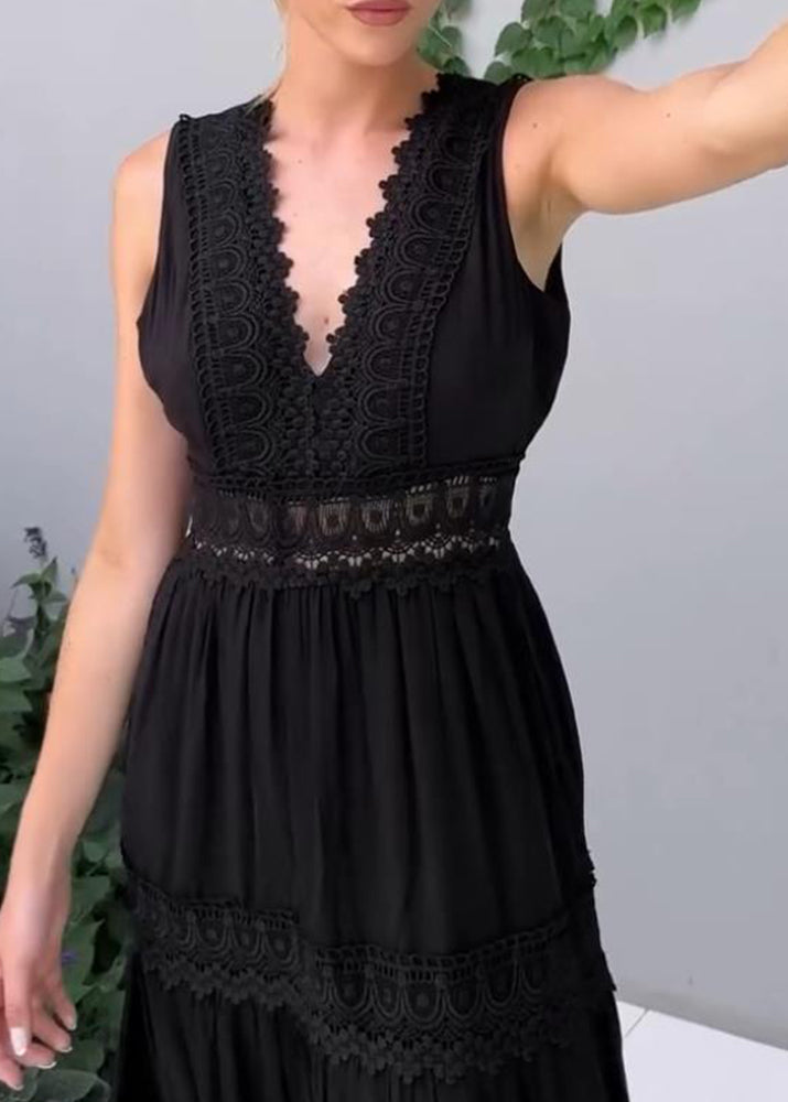 Stylish Summer Dress With Fancy Lace
