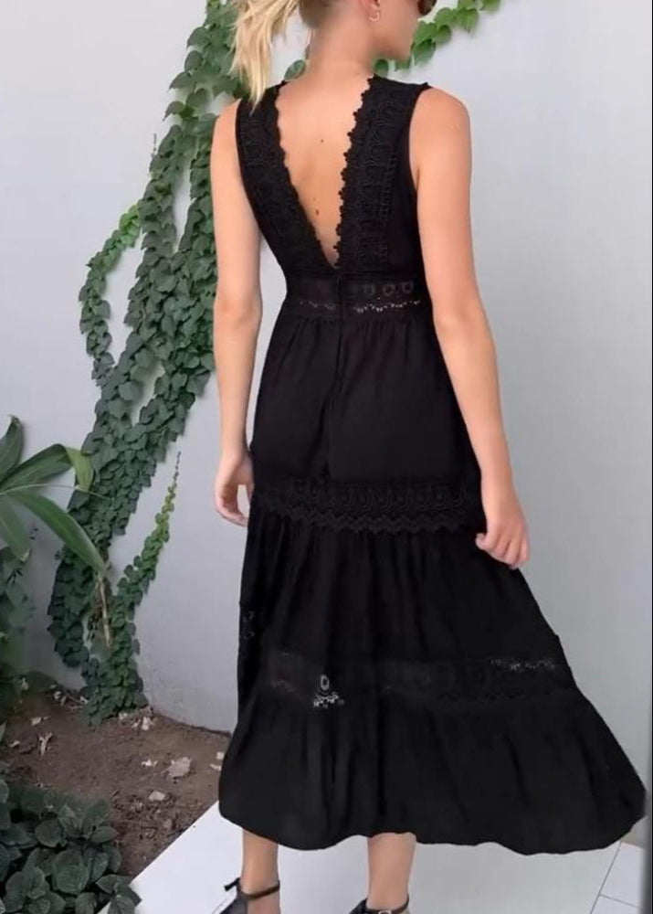 Stylish Summer Dress With Fancy Lace