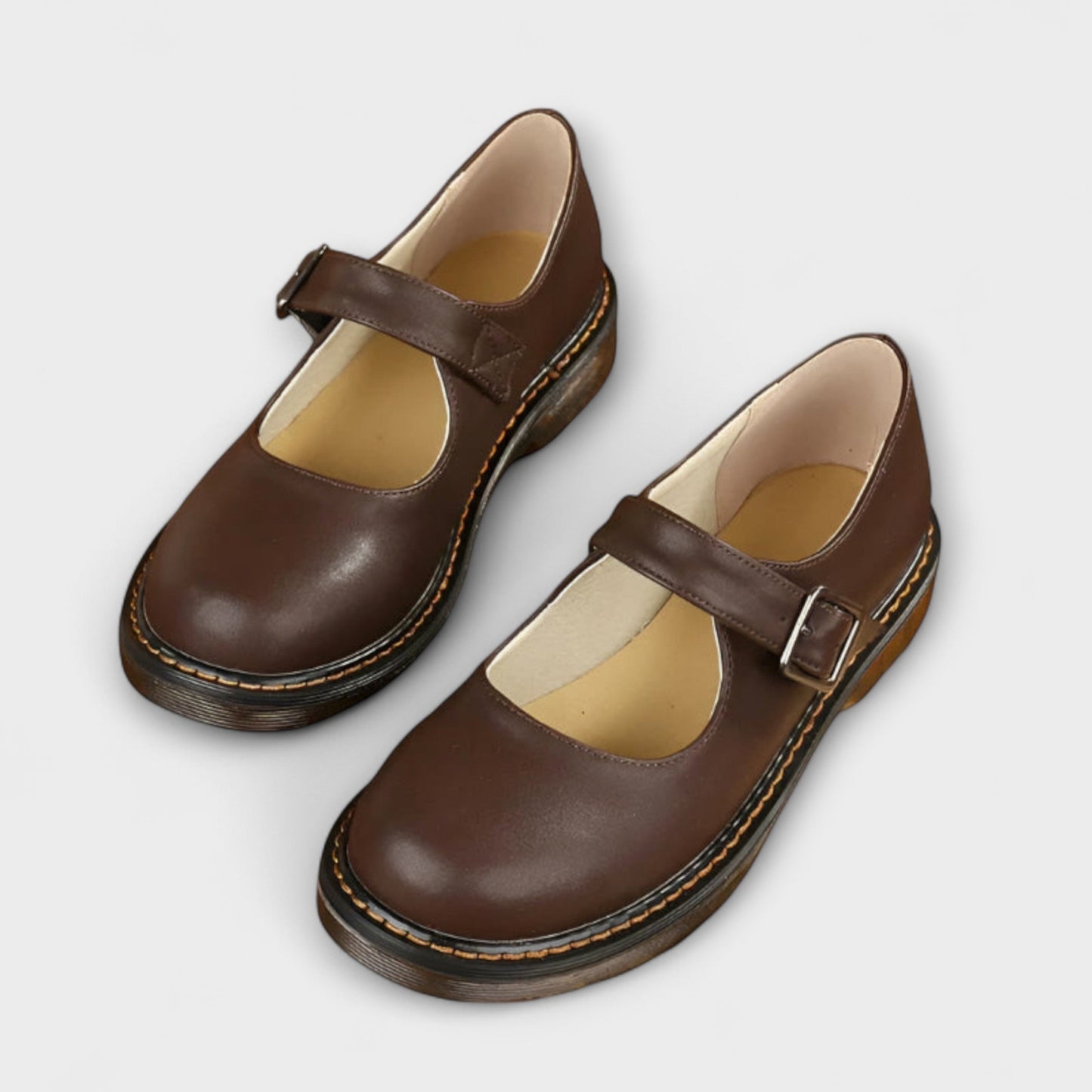 Elegant Leather Comfort Shoes – Cushioned Sole for All-Day Support