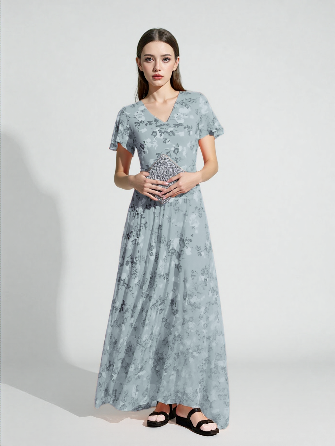 Elina Draped Confidence Maxi Dress