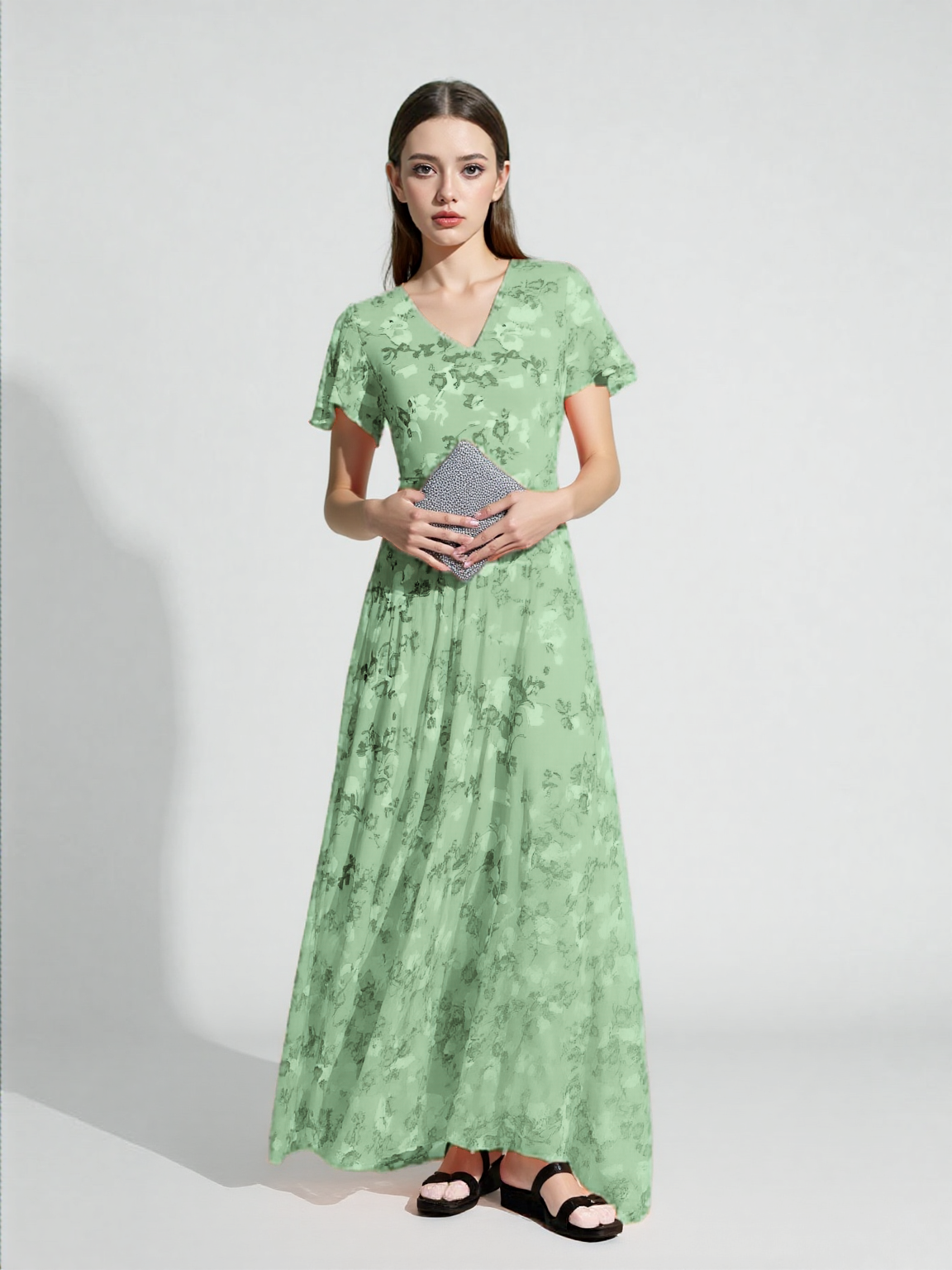 Elina Draped Confidence Maxi Dress
