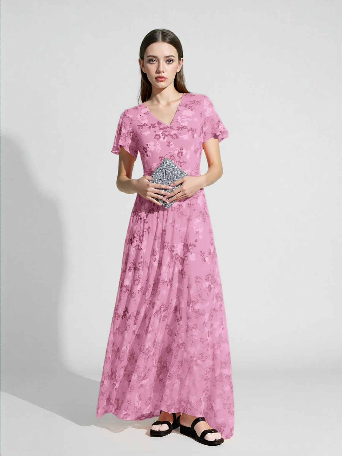 Elina Draped Confidence Maxi Dress