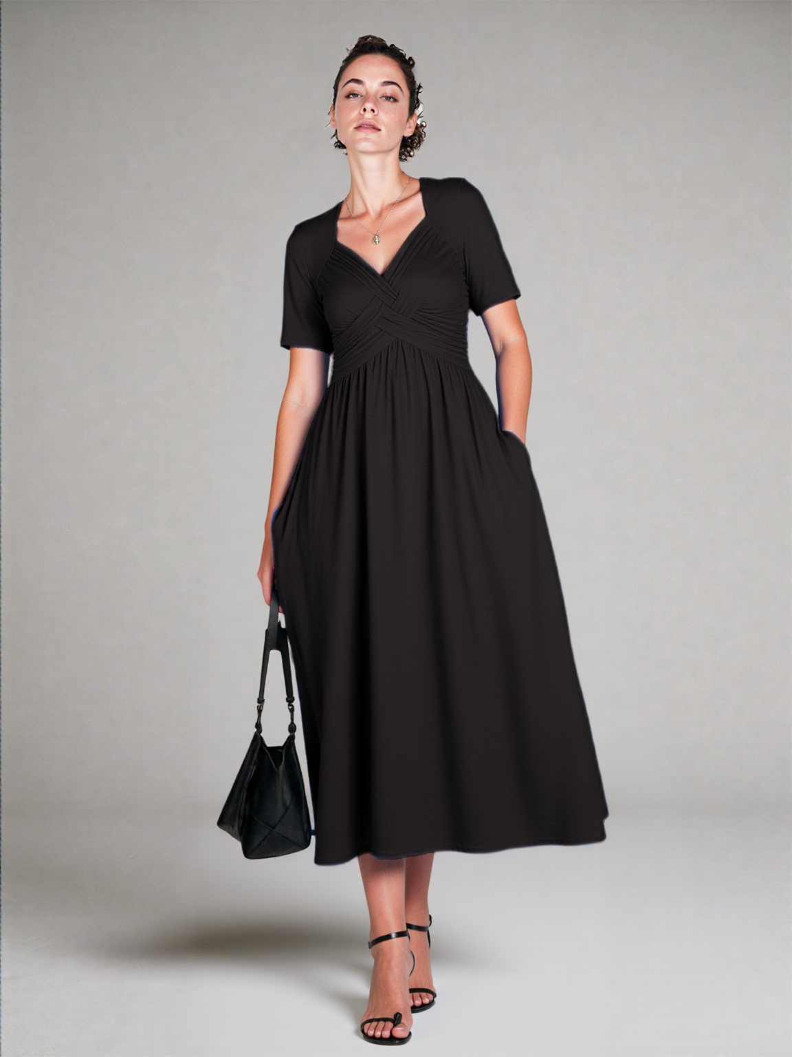 Starlit Grace Midi Dress