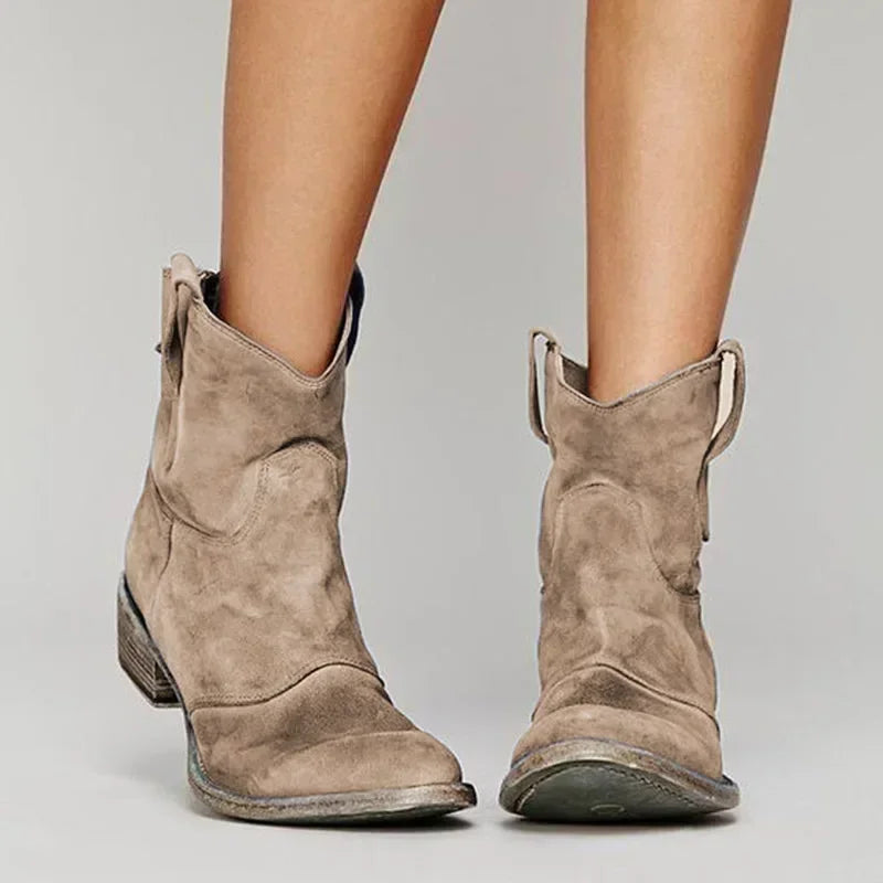 Harper Vintage Western Ankle Boots