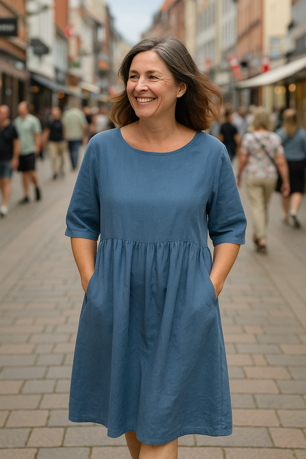 Eloise Easy-Care Cotton Day Dress