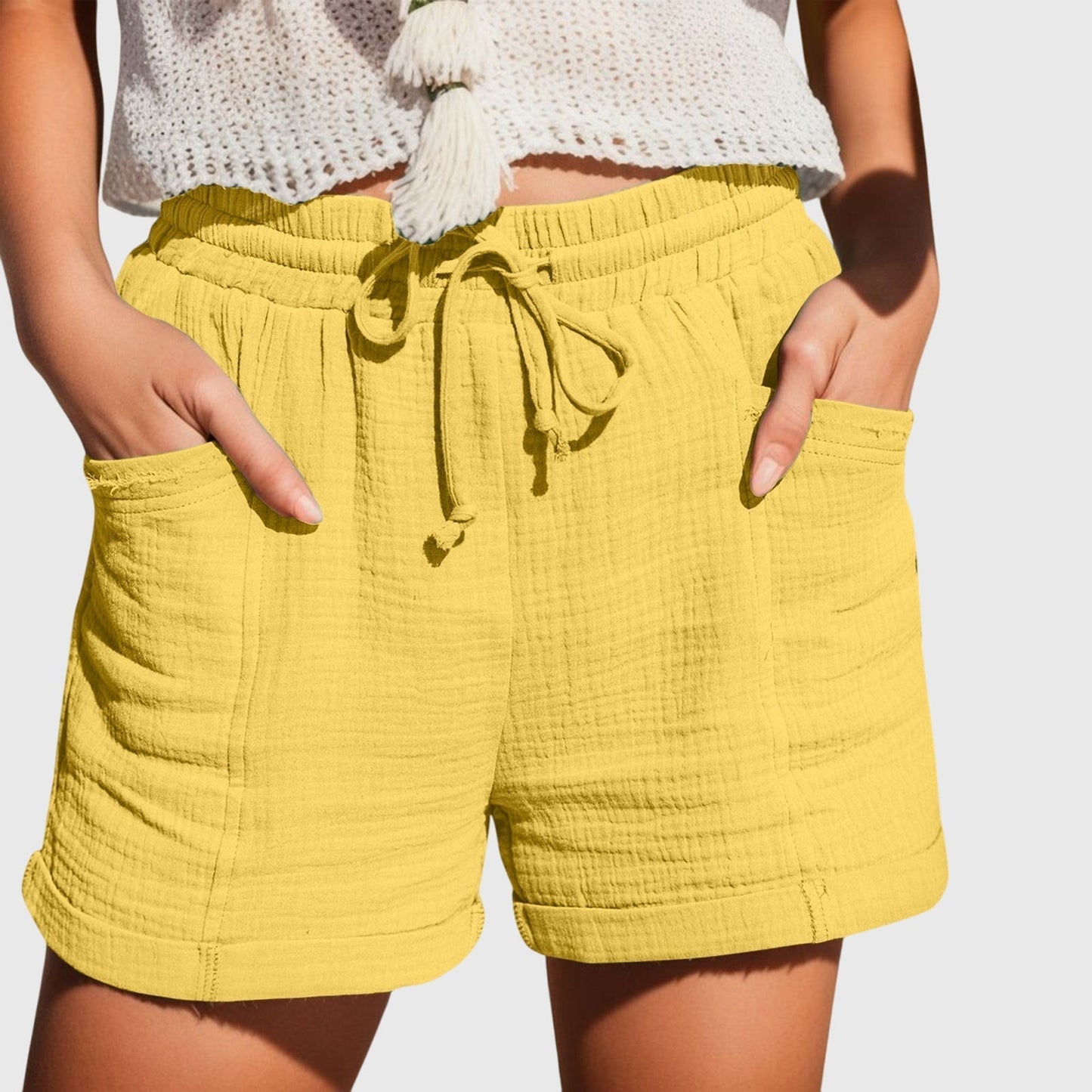 Briony Loose Fit Women’s Shorts with Elastic Waist