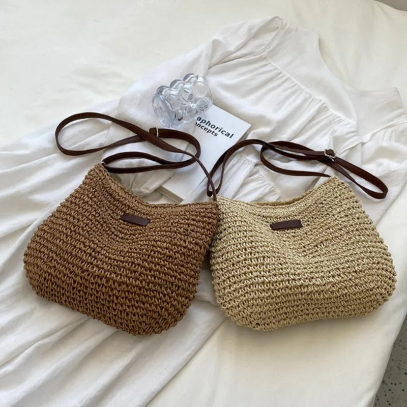 Phoebe Coastal Woven Shoulder Bag