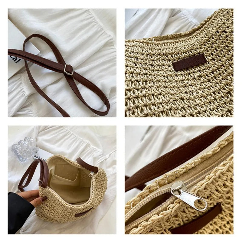 Phoebe Coastal Woven Shoulder Bag