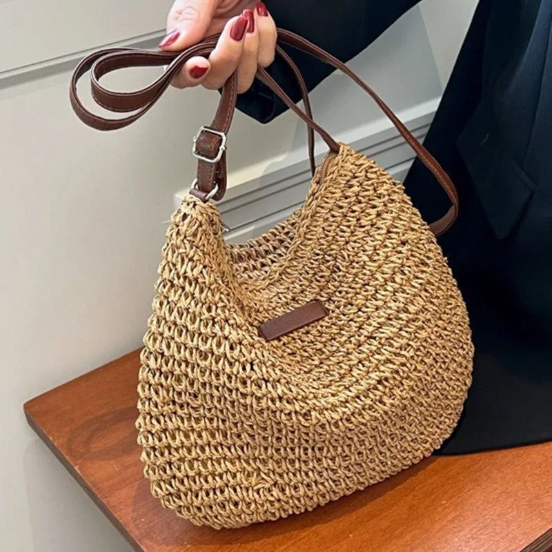 Phoebe Coastal Woven Shoulder Bag