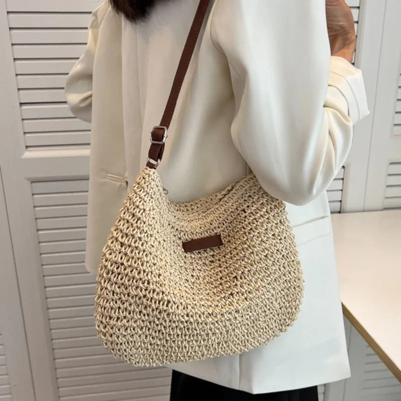 Phoebe Coastal Woven Shoulder Bag