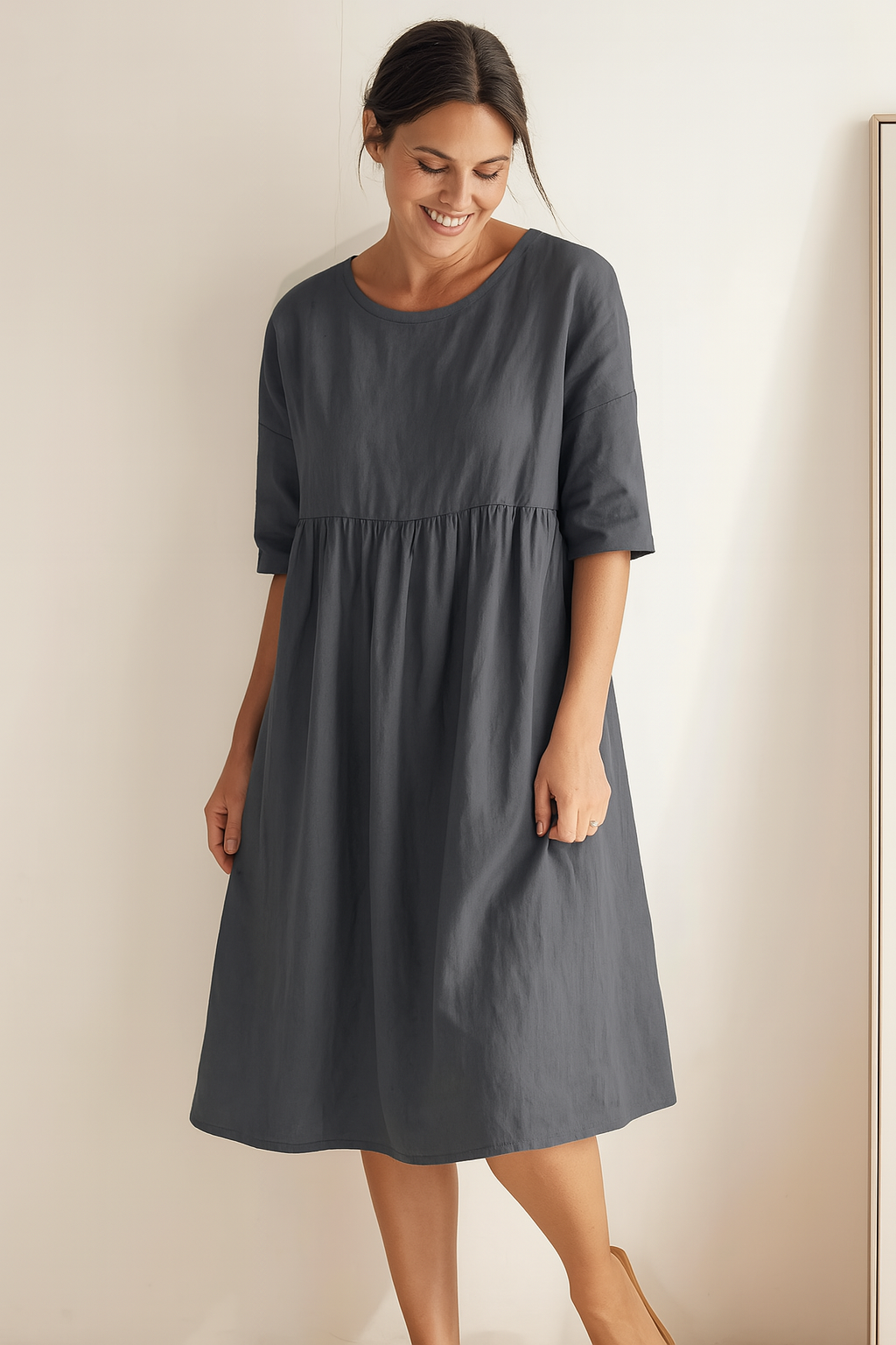 Eloise Easy-Care Cotton Day Dress