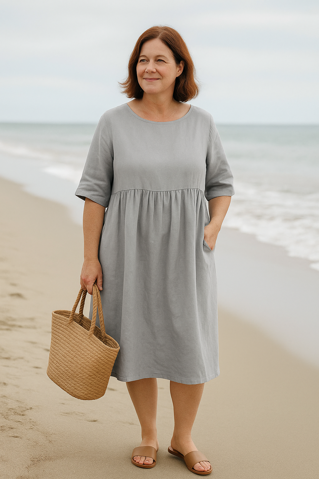 Eloise Easy-Care Cotton Day Dress