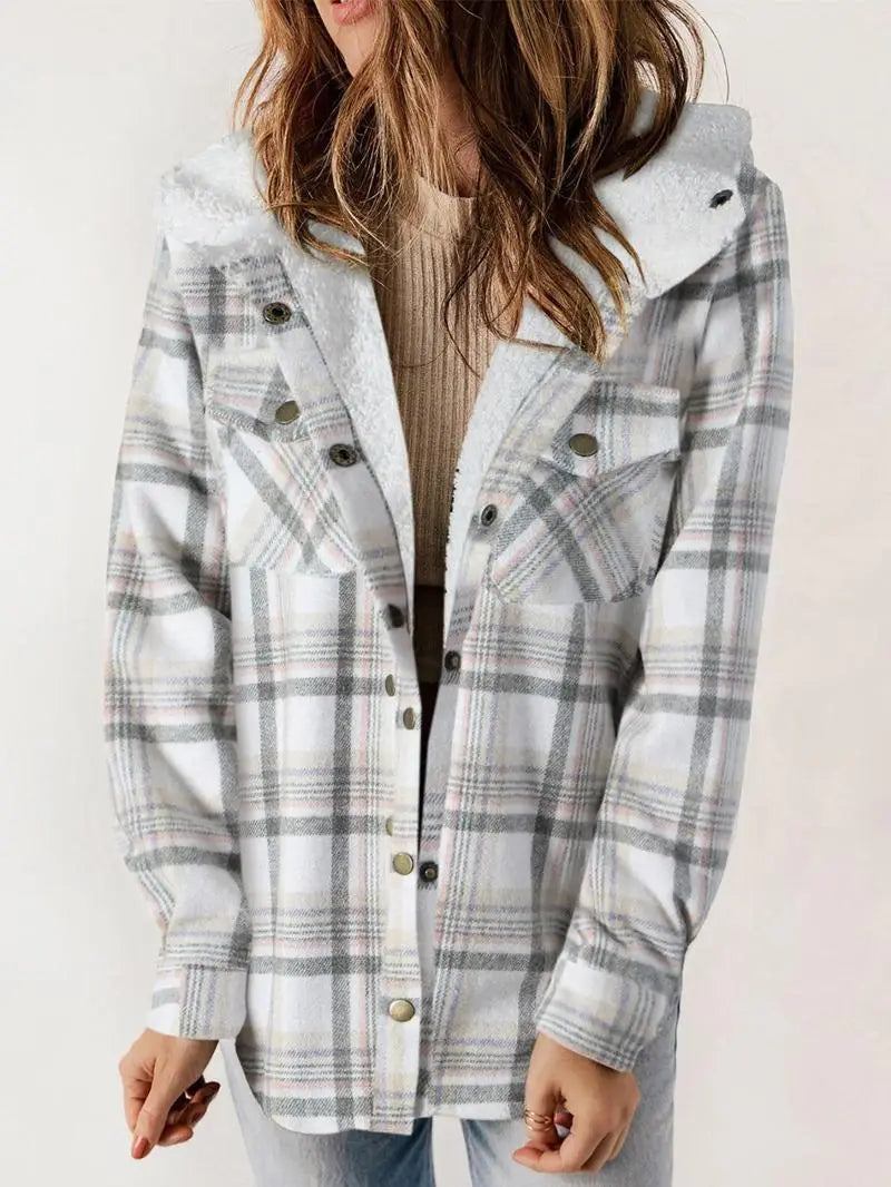 Claire Cozy Plaid Fleece Jacket