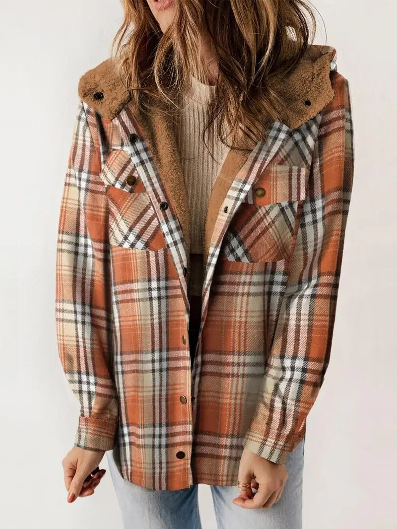 Claire Cozy Plaid Fleece Jacket
