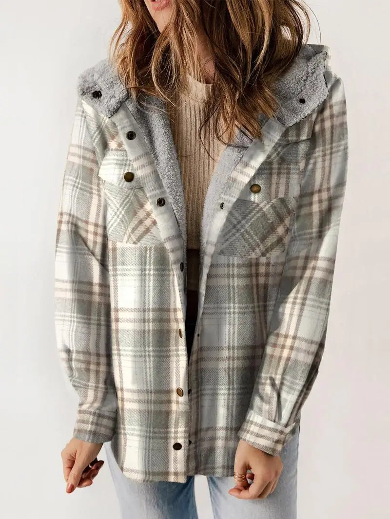 Claire Cozy Plaid Fleece Jacket