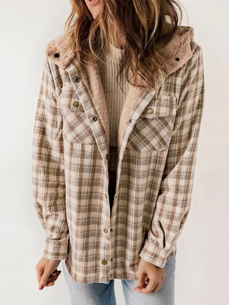 Claire Cozy Plaid Fleece Jacket