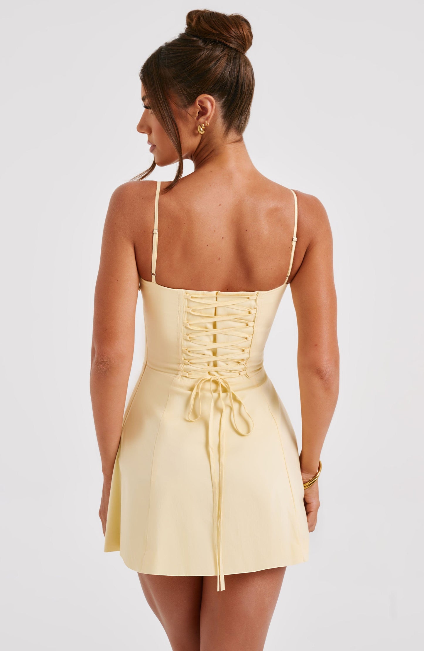 Charlotte Voluminous Lace Mini Dress with Statement Bow
