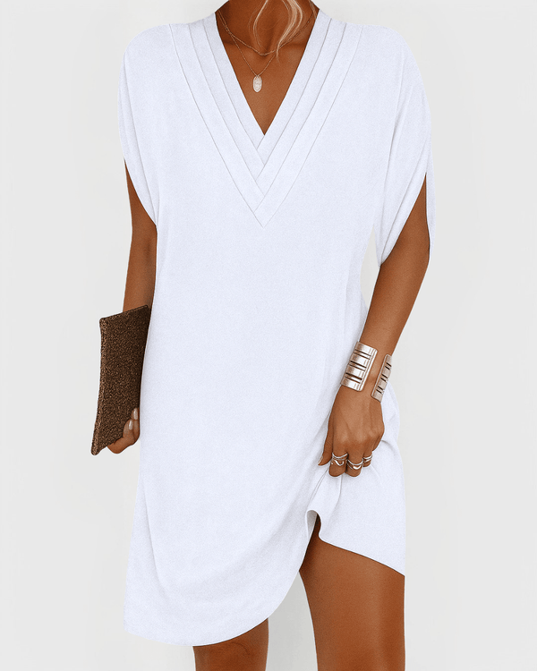 Sylvie Elegant V-Neck Dress