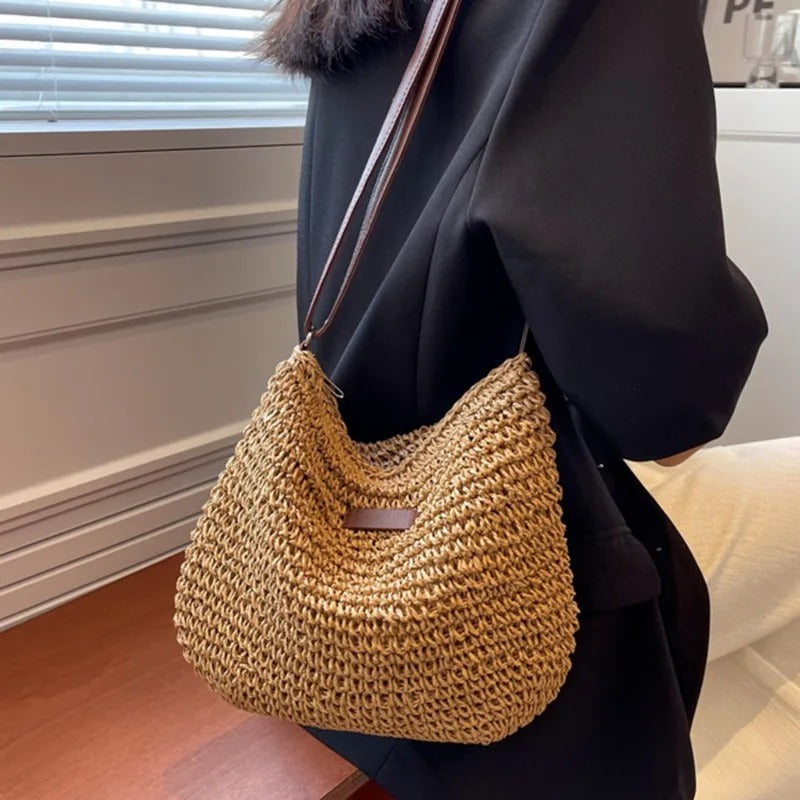 Phoebe Coastal Woven Shoulder Bag