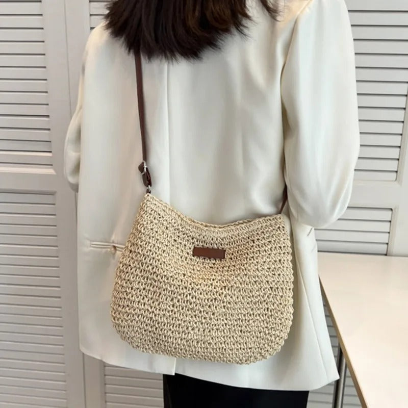 Phoebe Coastal Woven Shoulder Bag