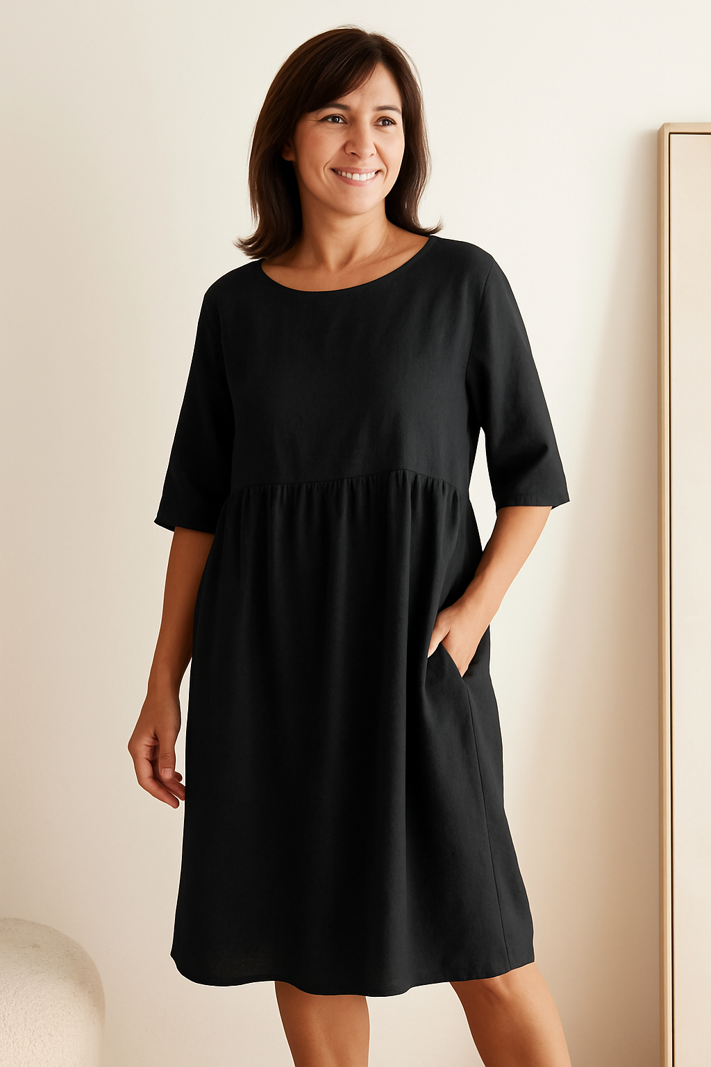 Eloise Easy-Care Cotton Day Dress