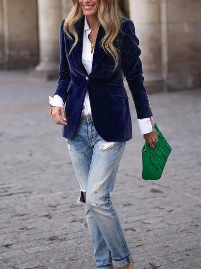 Amelia Velvet Tailored Blazer
