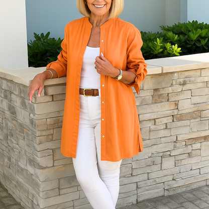 Serenya Bow-Sleeve Blouse