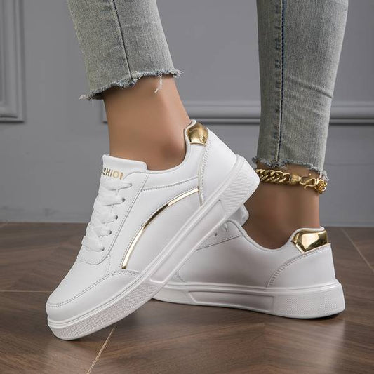 Olivia Orthopedic PU Leather Accent Sneakers