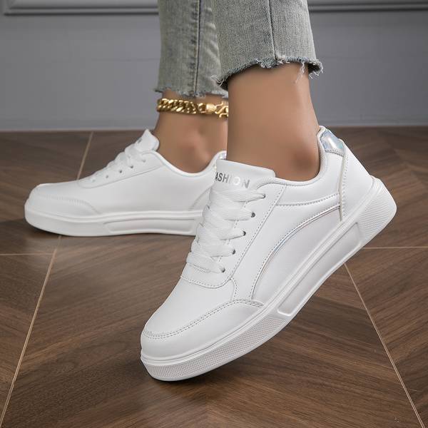 Olivia Orthopedic PU Leather Accent Sneakers