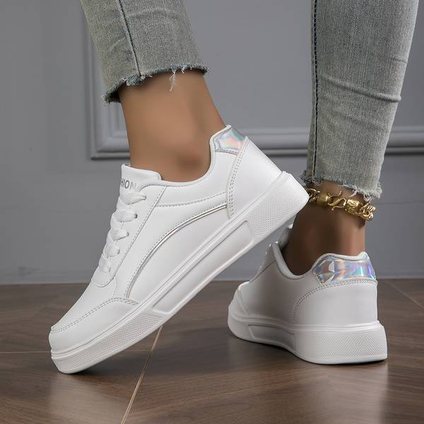 Olivia Orthopedic PU Leather Accent Sneakers