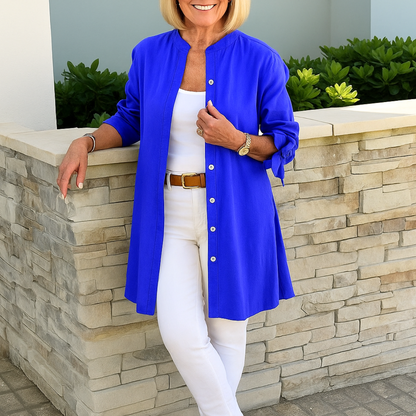 Serenya Bow-Sleeve Blouse