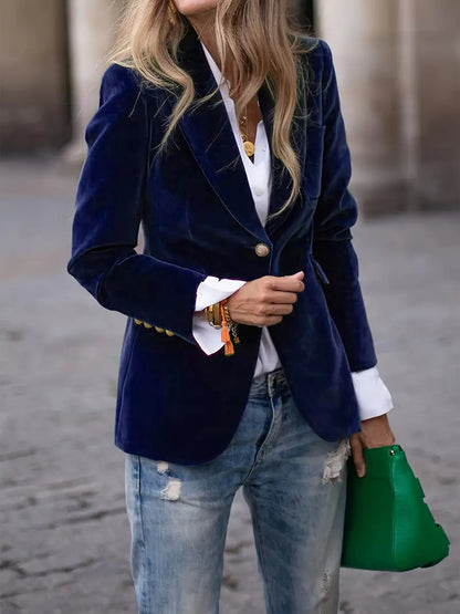 Amelia Velvet Tailored Blazer
