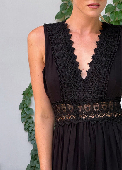 Stylish Summer Dress With Fancy Lace
