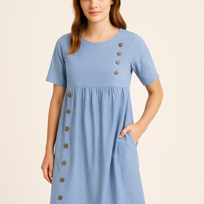 Tahlia Effortless Stripe Midi Dress