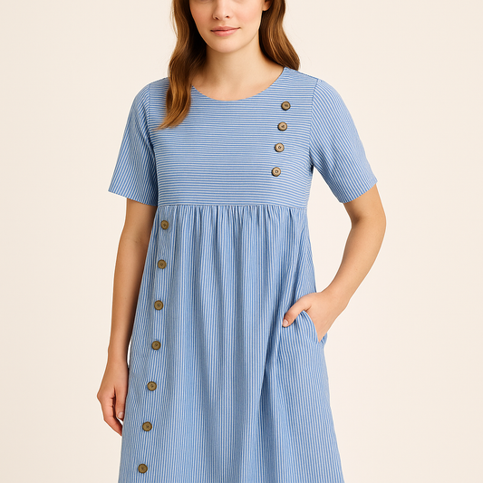 Tahlia Effortless Stripe Midi Dress