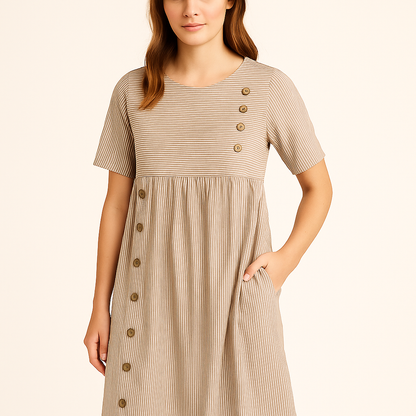 Tahlia Effortless Stripe Midi Dress