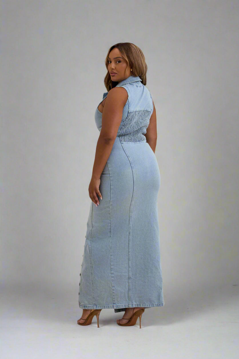 Billie Maxi Denim Dress
