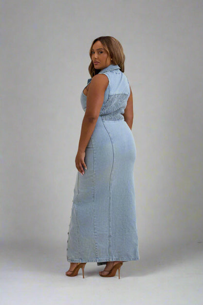 Billie Maxi Denim Dress