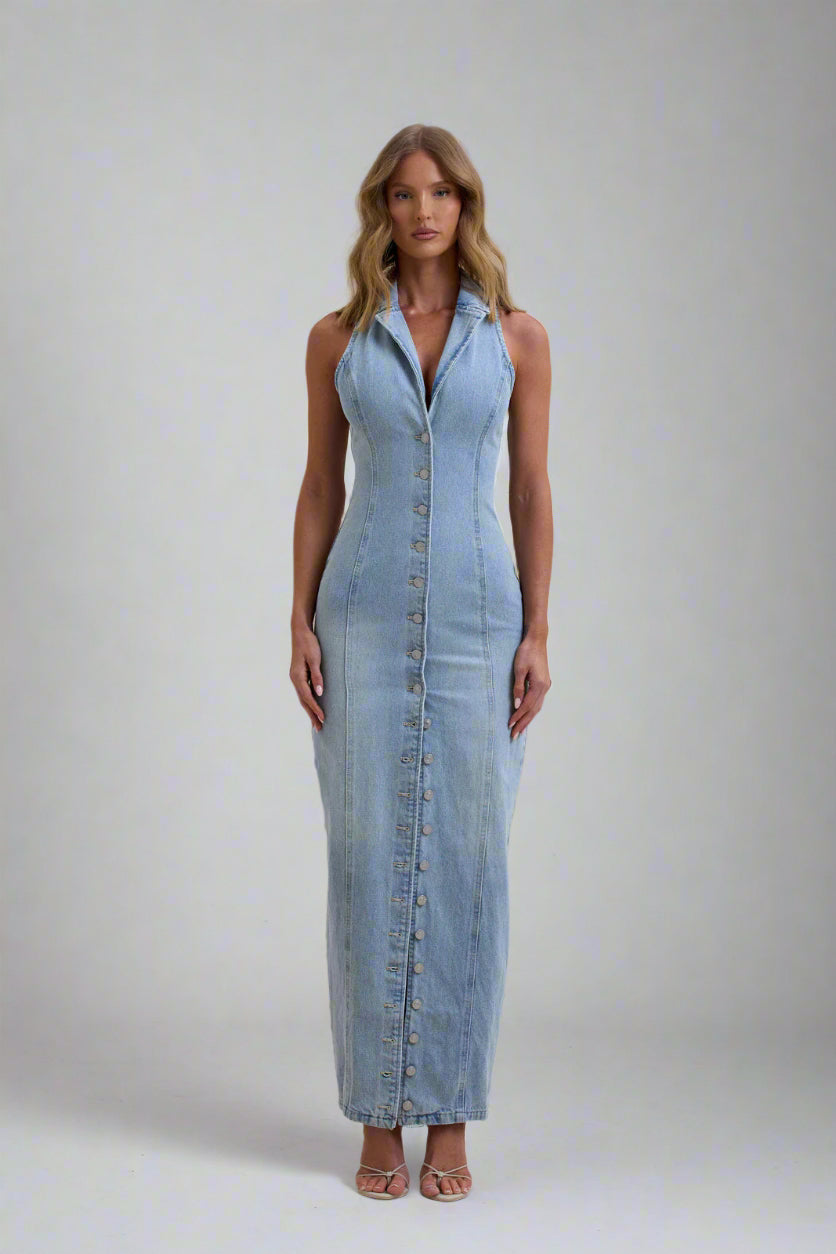 Billie Maxi Denim Dress