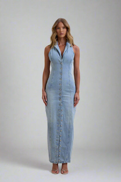 Billie Maxi Denim Dress