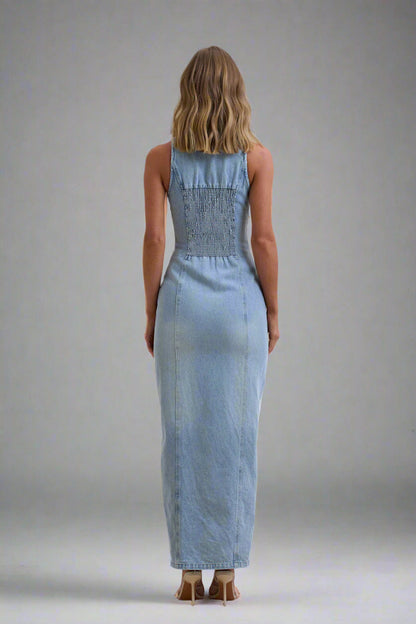 Billie Maxi Denim Dress