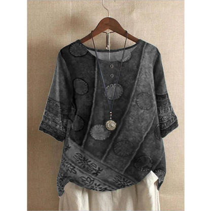 Matilda Boho Colourful Button Top