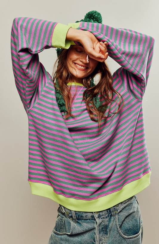 Maddie Bold Stripe Oversized Knit