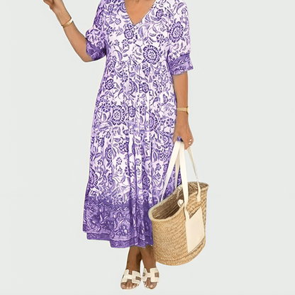 Zara Coastal Cotton Blend Summer Dress