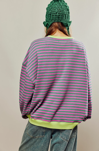 Maddie Bold Stripe Oversized Knit