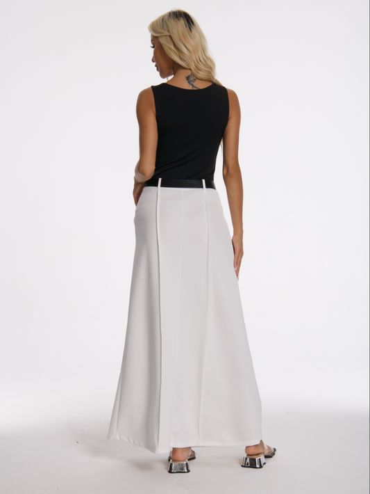 Sophie Ribbed Drape Midi Skirt + FREE Gift