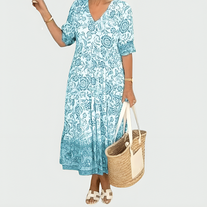 Zara Coastal Cotton Blend Summer Dress