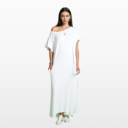 Batwing Lounge Dress – All-Season Comfort with Relaxed Fit